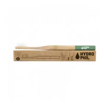  Hydrophil Naturalna bambusowa szczoteczka do zębów - włosie średnie - zielona 